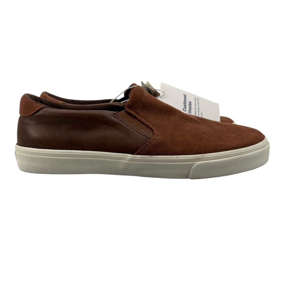 Old Navy Mens 8 Shoes Brown Faux Leather Faux Suede Slip On Sneakers 341526-11